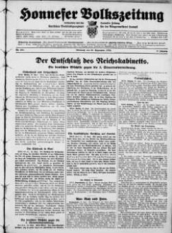 Honnefer Volkszeitung. 1889-1978