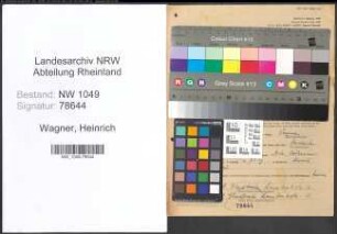 Entnazifizierung Heinrich Wagner , geb. 04.09.1892 (Ingenieur)