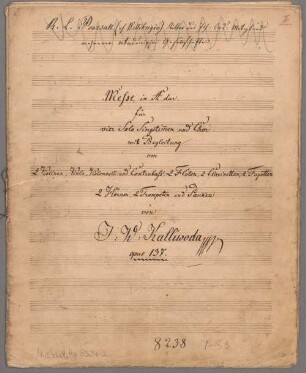 Messe, Singstimmen (4), Chor, Orchester, op. 137 - BSB Mus.Schott.Ha 8524-2