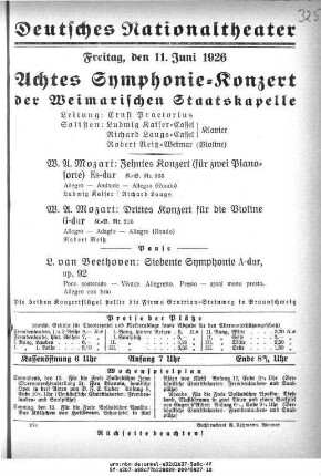 Achtes Symphonie-Konzert