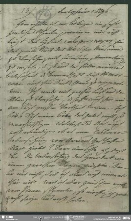 Eigenh. Brief von Friedrich von Schlegel an August Wilhelm von Schlegel, o.O., 19.01.1796