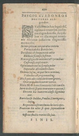 Paucos Et Idoneos Doctores Eligendos.