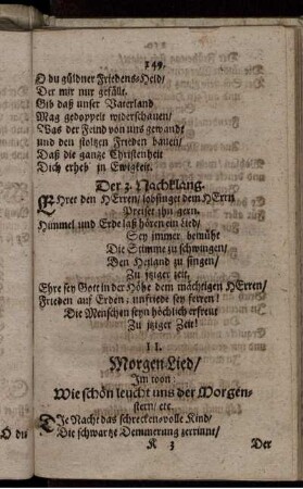II. Morgen-Lied/ Im toon: Wie schön leucht uns der Morgenstern/ etc.