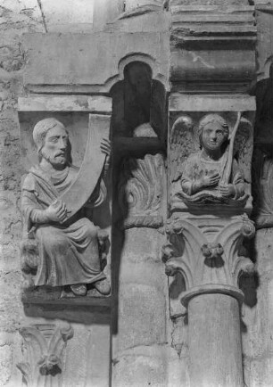 Ezechiel und Jeremias mit einem Engel