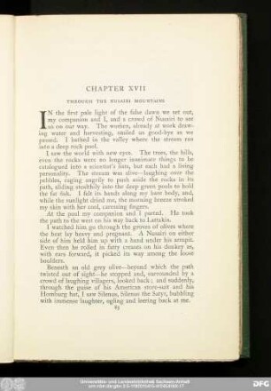Chapter XVII Through The Nusairi Mountains