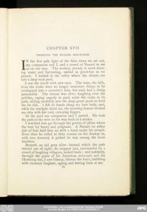 Chapter XVII Through The Nusairi Mountains