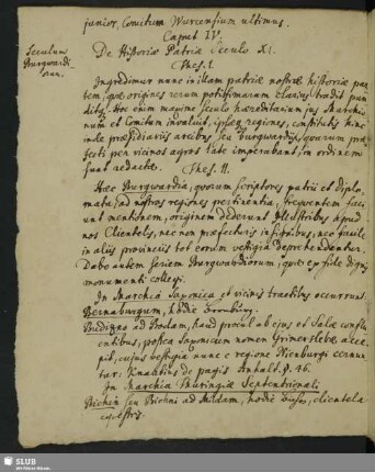 Caput IV. De Historiae Patriae Seculo XI