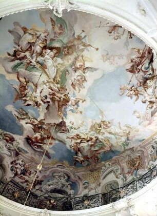 Deckengemälde: Darstellung der ruhmreichen Herrschaft des Kurfürsten Clemens August