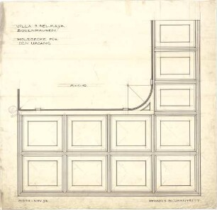 Pfann, Paul; München - Bogenhausen; Villa Jos. Selmayer - Umgang (Deckenabwicklung)