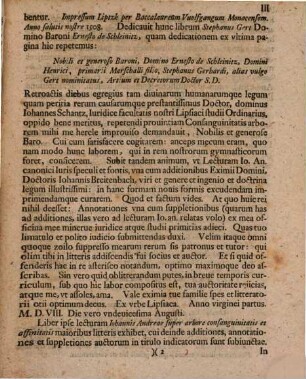 De Johannis a Breitenbach ICti Lipsiensis scriptis quibusdam et praecipue de eius consiliis mss. CVI