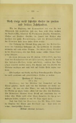 36. Noch einige meist schlechte Kaiser im zweiten und dritten Jahrhundert