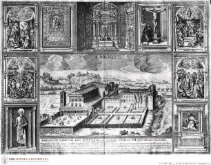 Stichserie zu den wichtigsten Kirchen Roms, San Paolo fuori le Mura, Einzelansichten der Kirche und der wichtigsten Altäre