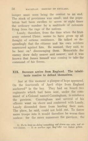 XIX. Succors arrive from England. The inhabitants resolve to defend themselves