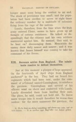 XIX. Succors arrive from England. The inhabitants resolve to defend themselves