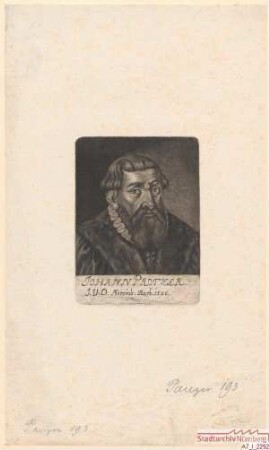 Johann Protzer, J.U.D., Nürnberger; gest. 1526