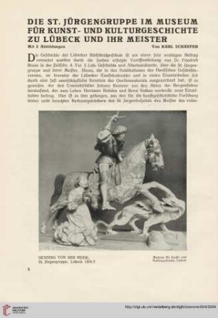 6: Die St. Jürgengruppe im Museum für Kunst- und Kulturgeschichte zu Lübeck und ihr Meister
