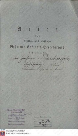 Drachenfels, Adolf Freiherr v., Gesandter in Wien