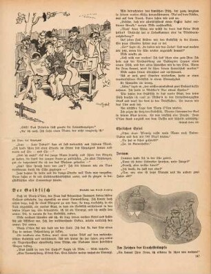 "Still! Das Fräulein liest gerade die Heiratsanzeigen. ..." "Im Zeichen der Leutstrümpfe"