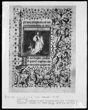 Gebetbuch mit lateinischem und französischem Text — Evangelist Lukas