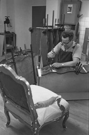 Reparatur- und Restaurationswerkstatt des Badischen Landesmuseums.