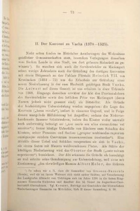 II. Der Konvent zu Vacha (1370-1525).