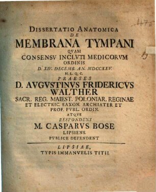 Dissertatio anatomica de membrana tympani