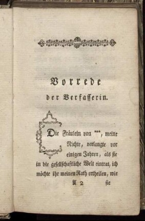 Vorrede der Verfasserin.