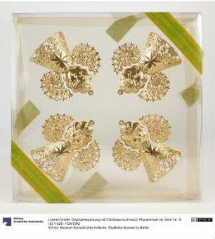 Originalverpackung mit Christbaumschmuck; Filigranengel (4)