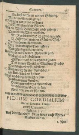 Fidium Cordialium Decas Decima Tertia. CXXI. - CXXX.