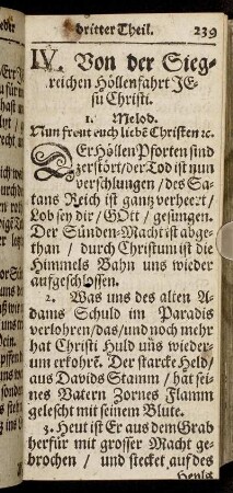 IV. Von der Siegreichen Höllenfahrt Jesu Christi.