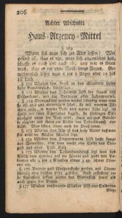 Achter Abschnitt Haus-Arzeney-Mittel