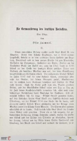 Die Germanisierung des deutschen Nordostens : eine Skizze, 2