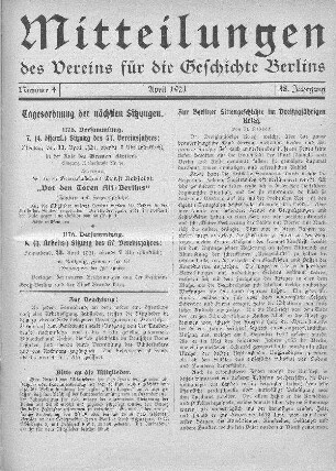 Zur Berliner Sittengeschichte im Dreißigjährigen Krieg