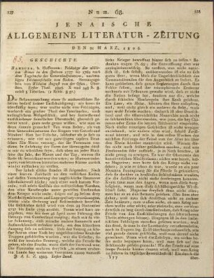 Num. 68. Den 21. März 1805