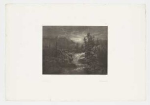 Berglandschaft mit Fluss und Tannen, Blatt 68 der Folge "Werke"