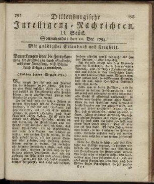 LI. Stück. Sonnabends: den 20. Dec. 1794.