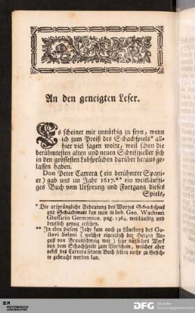 An den geneigten Leser.