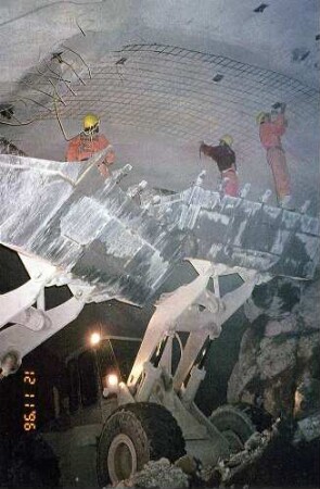 Engelbergbasistunnel im Bau.