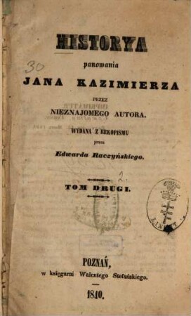 Historya panowania Jana Kazimierza. 2 (1840)