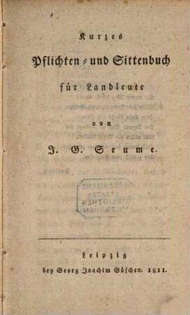 Ein Nachlass moralisch-religiösen Inhalts
