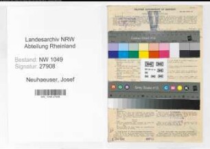Entnazifizierung Josef Neuhaeuser , geb. 27.11.1903 (Rechtsanwalt)