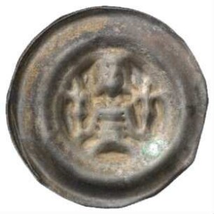 Fundmünze, Hohlpfennig, zweite Hälfte 13. Jh.