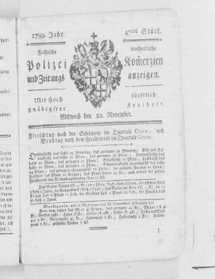 47tes Stück., Ausgabe vom 22. November 1780
