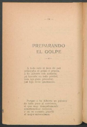 Preparando el golpe
