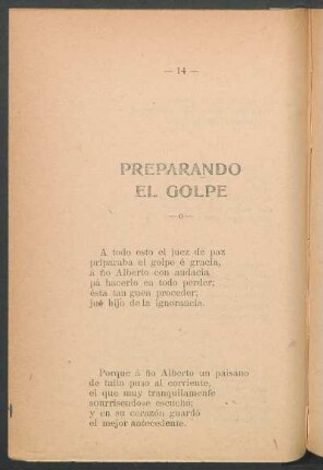 Preparando el golpe