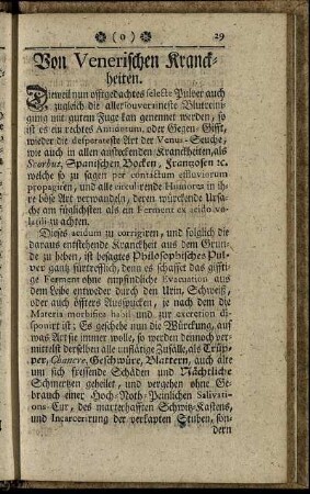 Von Venerischen Kranckheiten.