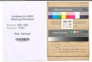 Entnazifizierung Gerhard Rink , geb. 14.07.1900 (Lokfuehrer)