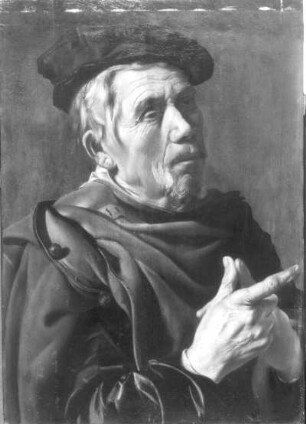 Philosoph, männliches Bildnis mit Mantel und Mütze