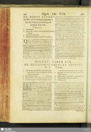 Digest. lib. XIX. de actionibus empti et venditi