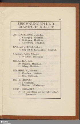 Zeichnungen und graphische Blätter